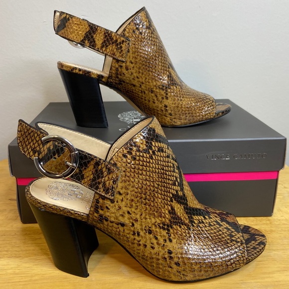 Vince Camuto Krestella Slingback Snakeskin Sandal - Picture 1 of 7